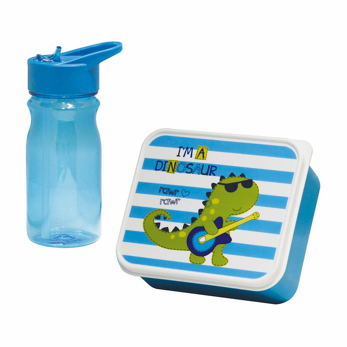 Picnic Holder and Bottle Included Mondex Blue Dinosaur