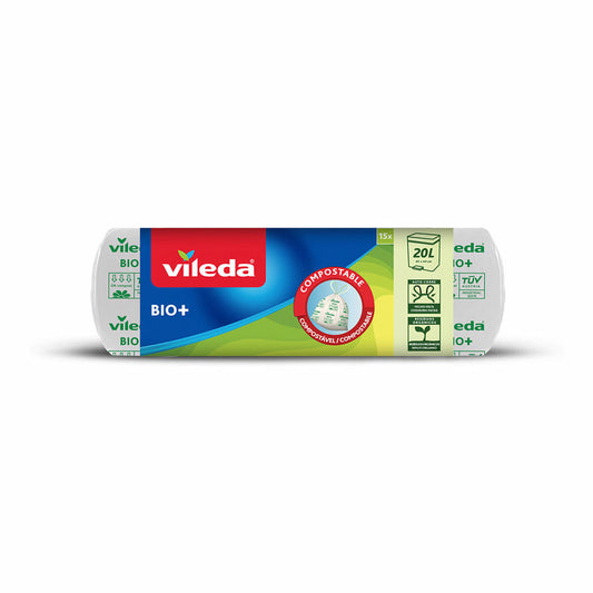 Rubbish Bags Vileda Ecobag 163223 Biodegradable 20 L (15 Units)