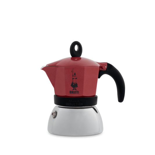 Italian Coffee Pot Bialetti Moka Induction Black Red Aluminium 150 ml (1 Unit)