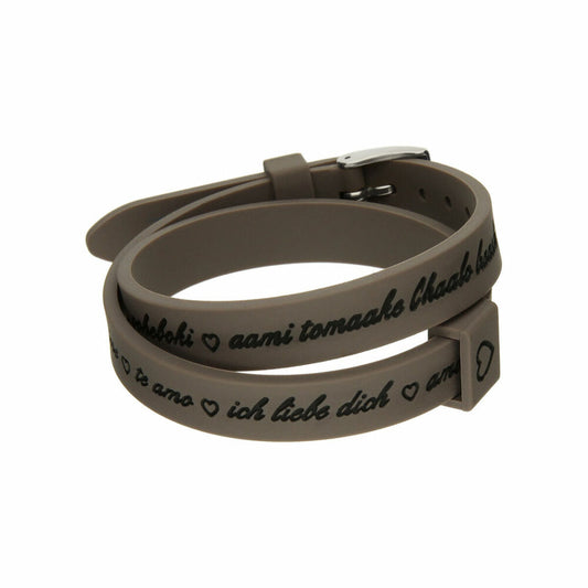 Naisten rannekoru il mezzometro I LOVE YOU SILVER - BRACCIALE SILICONE/SILIKONIRANNEKE