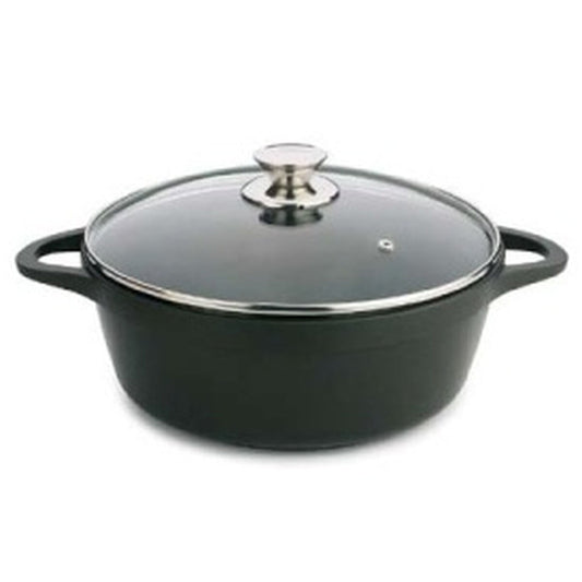 Casserole with lid Valira BLACK IND 28CM