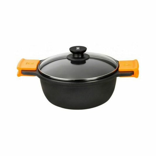 Casserole BRA A270324 (24 cm) Black Metal Aluminium Toughened aluminium Cast aluminium Ø 24 cm 4 L