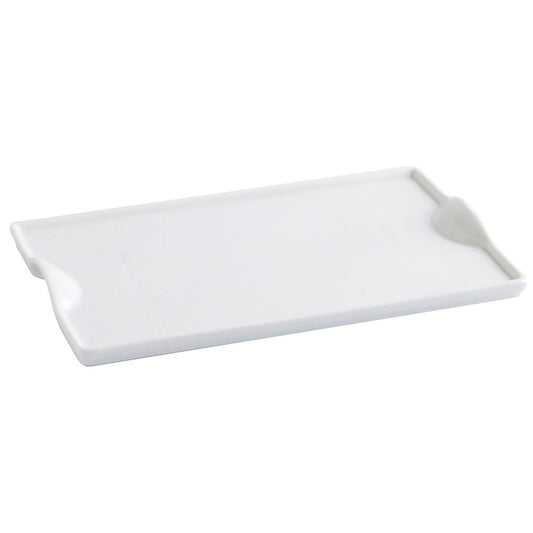 Snack tray Quid Gastro Fun White Ceramic 25,5 x 15,5 cm (6 Units) (Pack 6x)