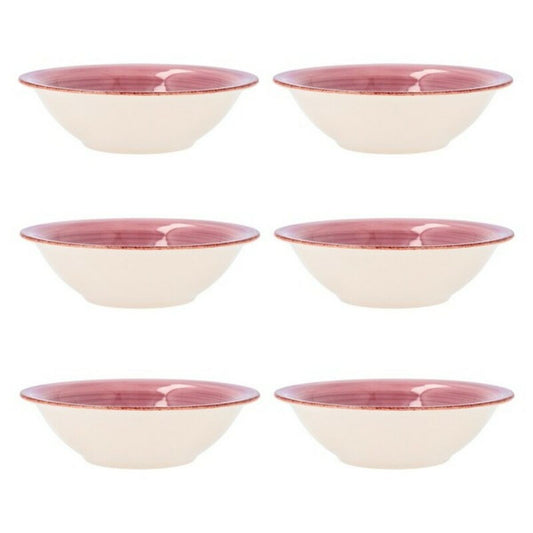 Bowl Quid Vita Pink Ceramic 6 Units (18 cm)