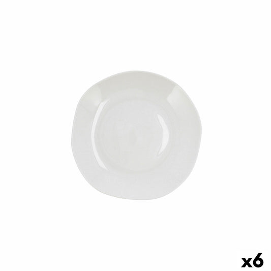 Deep Plate Ariane Earth Ceramic White 23 cm (6 Units)