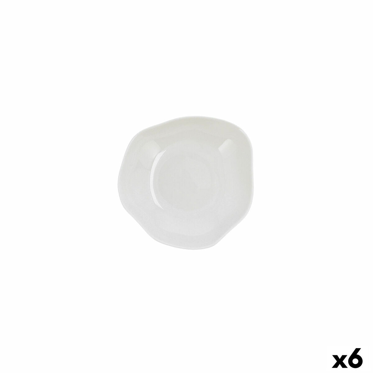 Bowl Ariane Earth Ceramic White Ø 17 cm (6 Units)