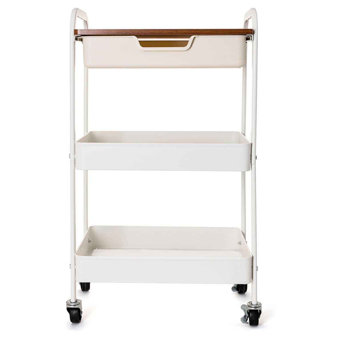 Vegetable trolley Quid Elvia White Metal 46,5 x 30,5 x 75 cm