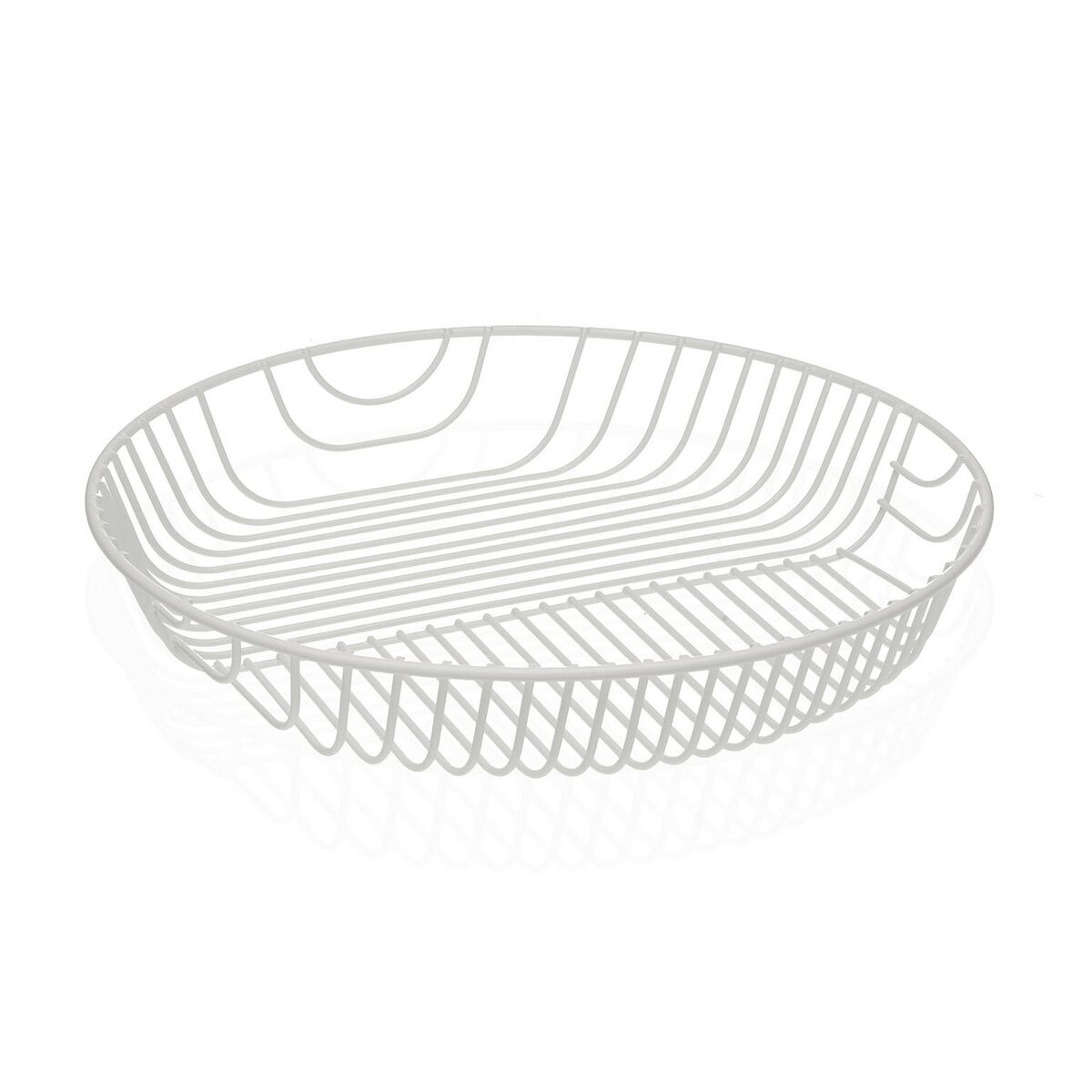 Fruit Bowl Versa White Metal Steel 30 x 4,7 x 30 cm