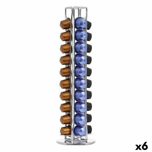 Stand for 40 Coffee Capsules Quttin 107235 Rotating 11,5 x 37 cm (6 Units)