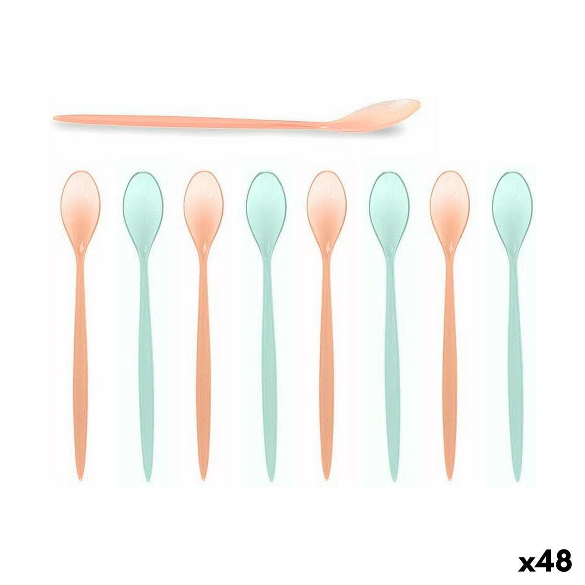 Set of Spoons Multicolour 8 Pieces 48 Units