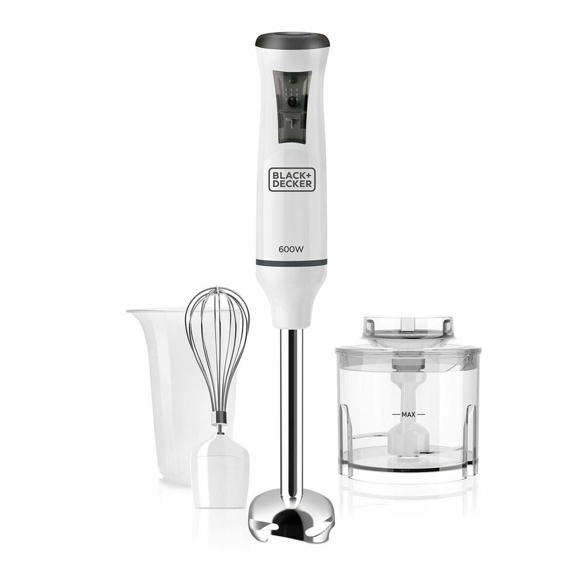 Hand-held Blender Black & Decker BXHBA600E White 600 W