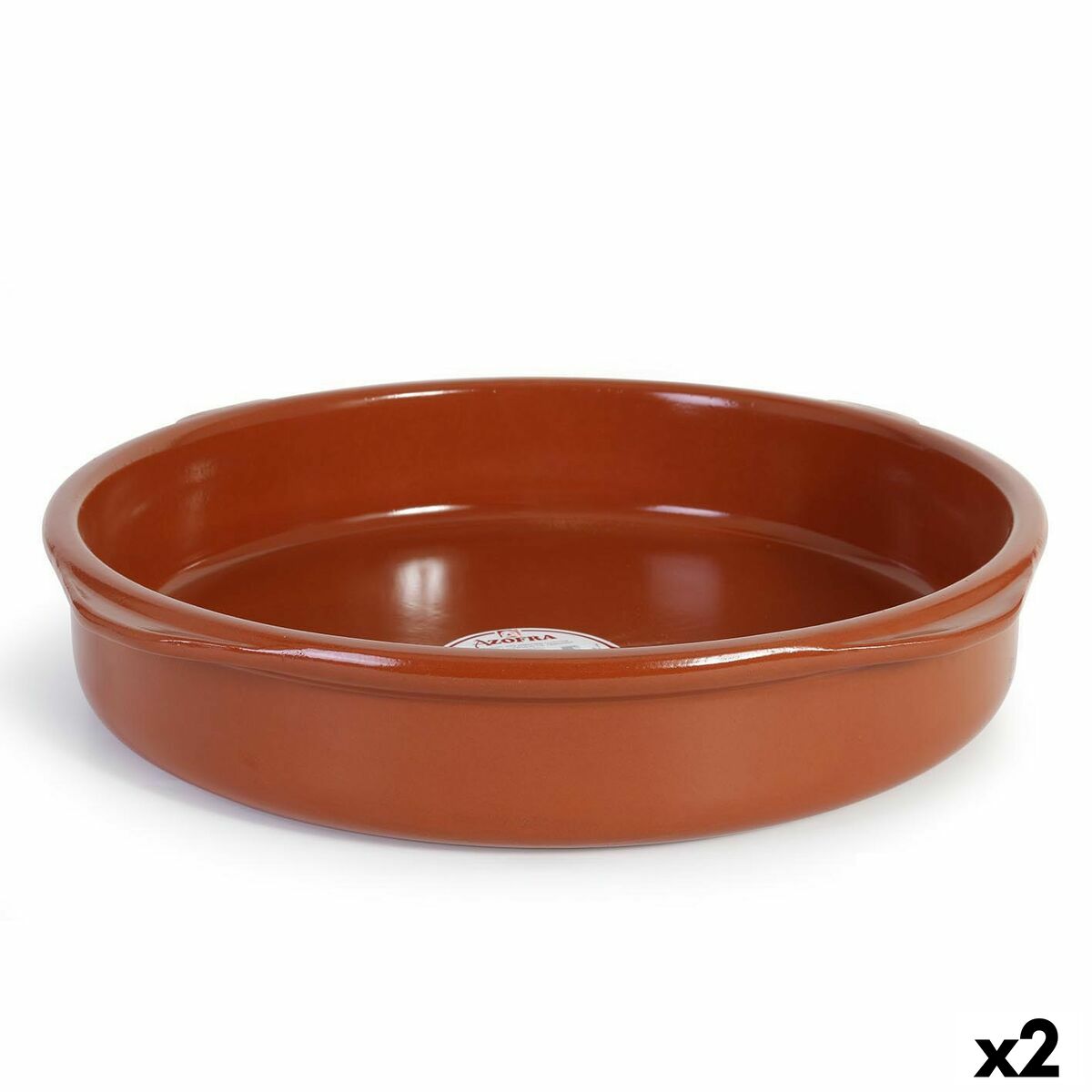 Saucepan Azofra Baked clay 43 x 43 x 7,5 cm (2 Units)