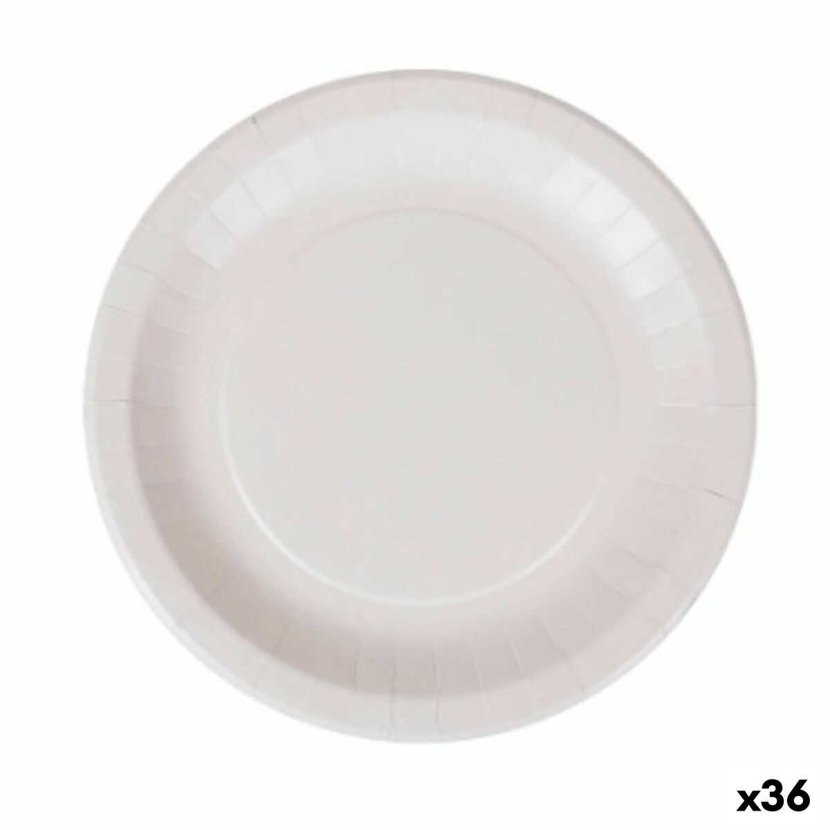 Plate set Algon Disposable White Cardboard 28 cm (36 Units)