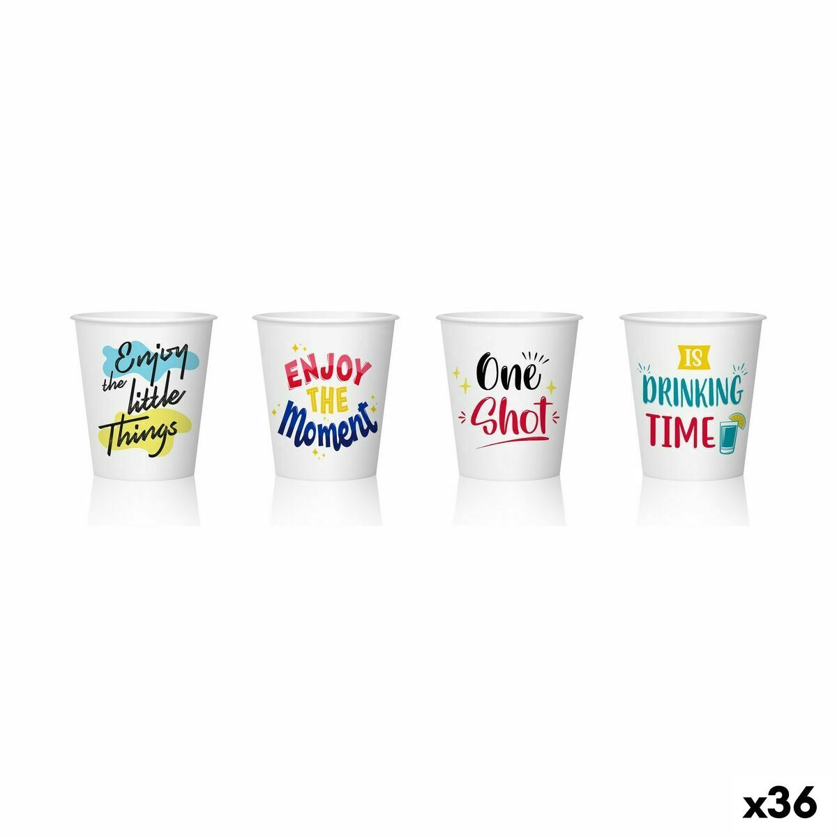 Set of Shot Glasses Algon Disposable Cardboard 40 Pieces 50 ml (36 Units)