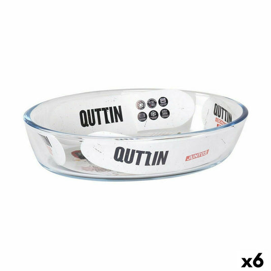 Serving Platter Quttin 700 ml Glass Oval (6 Units)