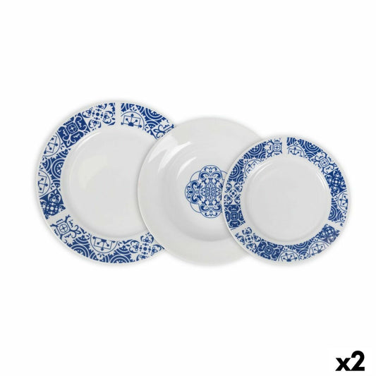 Dinnerware Set La Mediterránea Alcora Circular 12 Pieces (2 Units)