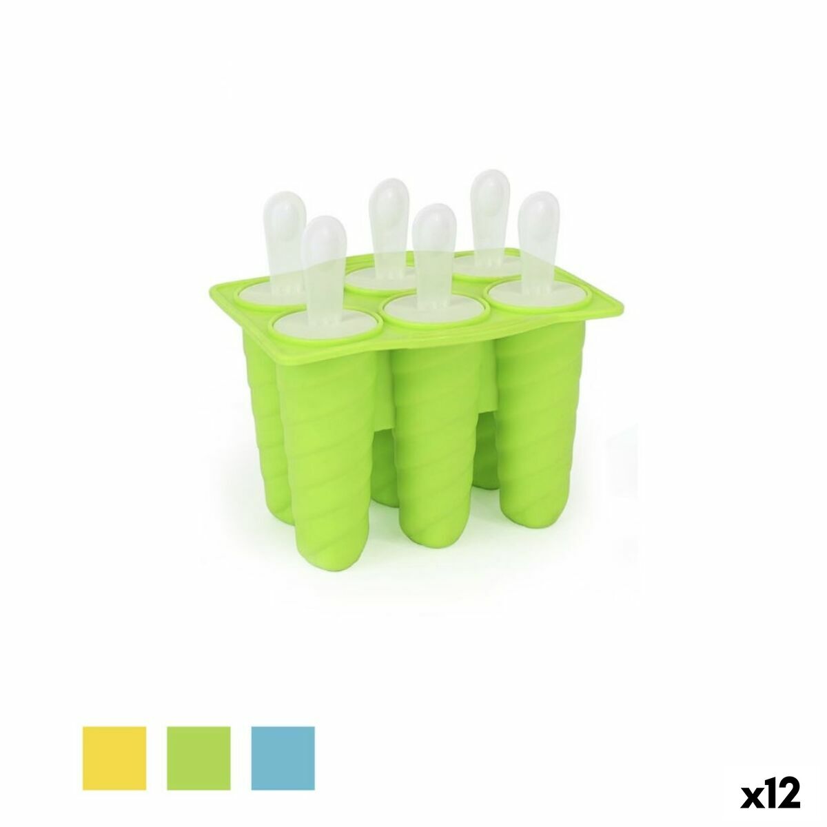 Ice-cream Mould Quttin Spiral Silicone 15 x 12 x 10,5 cm (12 Units)