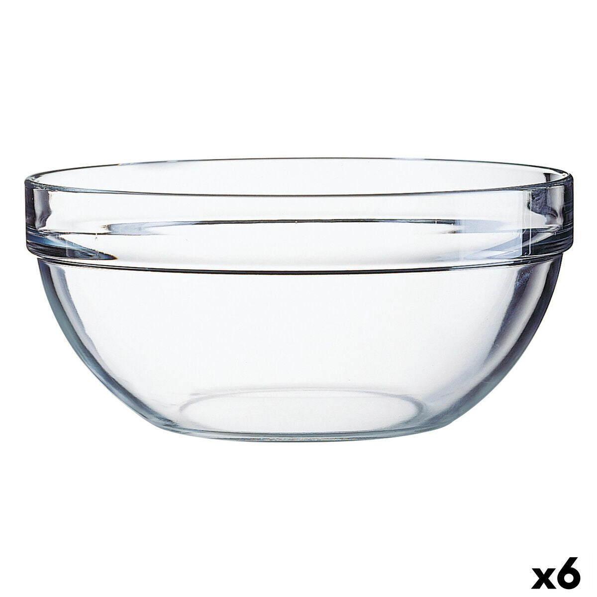 Salad Bowl Luminarc Transparent Glass (20 cm) (6 Units)