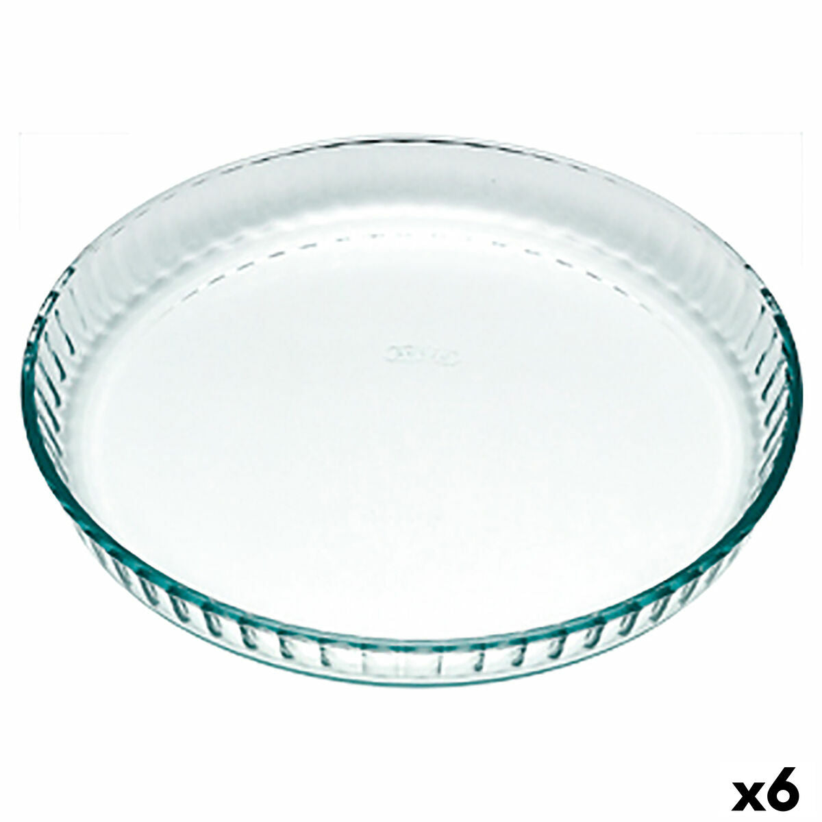 Cake Mould Pyrex Classic Vidrio Transparent Glass Flat Circular 25 x 25 x 4 cm 6 Units