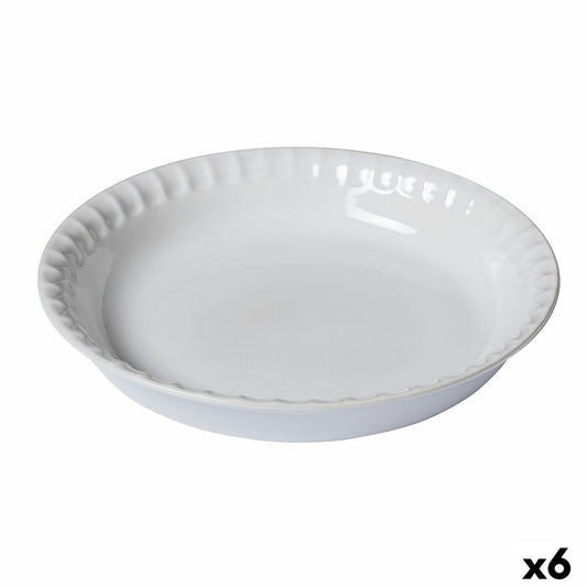 Cake Mould Pyrex Supreme White Ceramic Tempered glass Circular 25,5 x 25,5 x 4 cm 6 Units