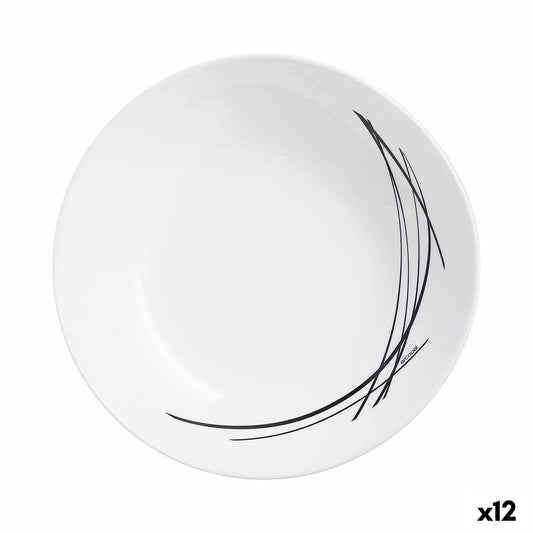 Deep Plate Arcopal Domitille Bicoloured Glass (20 cm) (12 Units)