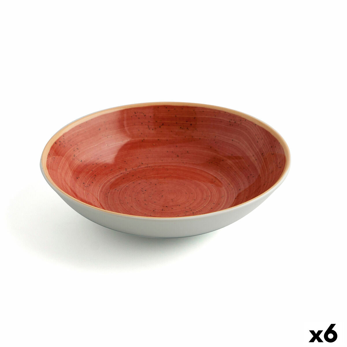 Deep Plate Ariane Terra Ceramic Red (Ø 21 cm) (6 Units)