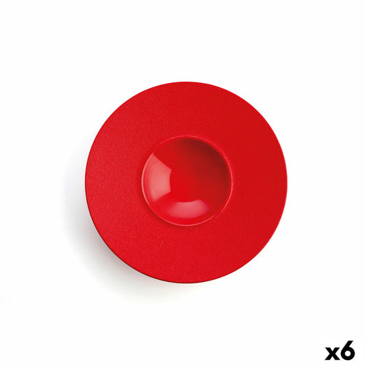 Deep Plate Ariane Antracita Ceramic Red (Ø 28 cm) (6 Units)