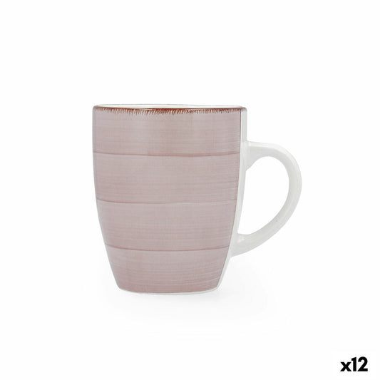 Cup Quid Vita Morning Ceramic Pink 350 ml (12 Units)