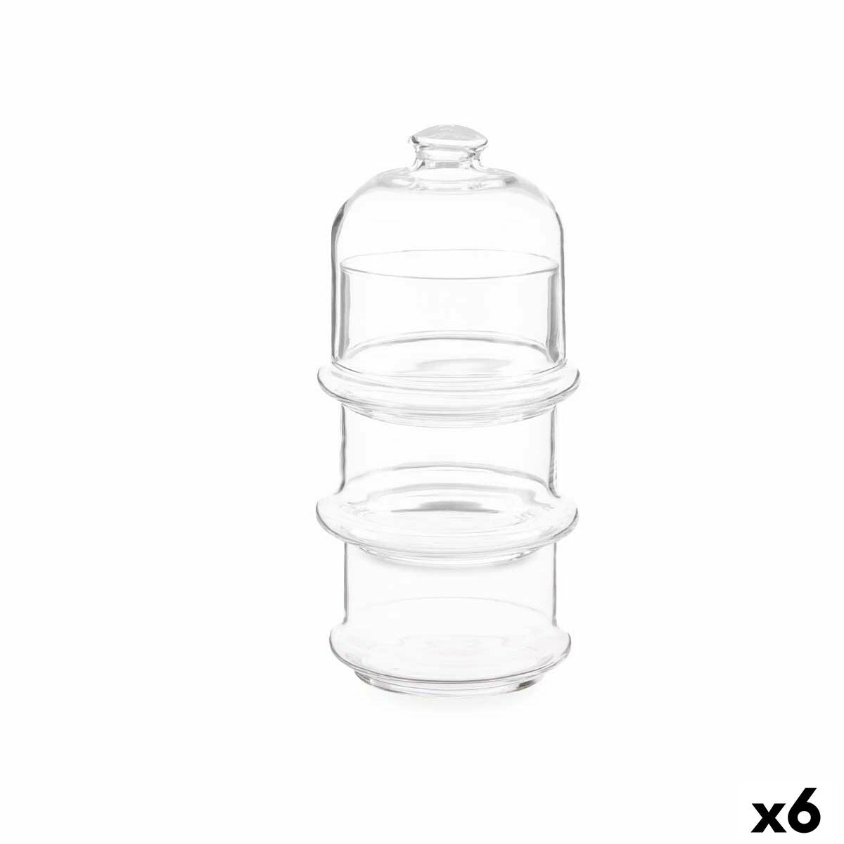 Jar Patisserie Chocolates Transparent Glass 10 x 25 x 10 cm (6 Units)